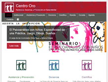 Tablet Screenshot of centrooro.org.ar